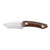 Woox Bad Boy Fixed Knife 2-3/4 Inch Reverse Tanto Blade Walnut Handle With Sheath