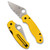 Spyderco Para 3 Lightweight Salt Pocket Knife 2.95" Drop Point SpyderEdge CPM MagnaCut Blade FRN Handle Yellow