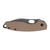 Columbia River Knife & Tool Pilar III Pocket Knife 2.97" Plain Edge D2 Steel G10 Handle Earth Brown