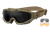 Wiley X Spear SP293T Shooting Goggles Tan Frame Smoke Gray Clear Light Rust Lenses