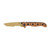 Columbia River Knife & Tool M16-10DZ Pocket Knife 3.13" Tanto Combination Edge D2 Steel Desert Tan