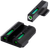 Truglo TFX Tritium/Fiber-Optic Sight Set for Kahr Arms K, MK, P, PM, T, and TP Models (Post 2004) Green with White Outline