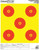Champion ShotKeeper 5 Large Bullseye Targets 14" x 18" Paper Yellow/ Red Bull Pack of 12