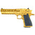 Magnum Research Desert Eagle Mark XIX 44 Remington Magnum Pistol 6" Barrel 8+1 Round Gold Tiger Stripe Slide Black Grip Gold Tiger Stripe Frame