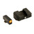 Ameriglo I-Dot Night Sight Set for Glock 17, 19, 22, 23, 24, 26, 27, 33, 34, 35, 37, 38, 39 Gen 1, 2, 3, 4 Tritium Green Front Dot with Orange Outline, Single Dot Rear