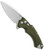 Hogue X5 Flipper Knife, 4.0" Spear Point Blade, OD Green Aluminum