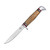 Rock Ridge Outdoors Roper Deadwood Jr Fixed Blade Knife 3.25" Clip Point 8Cr13MoV Satin Blade Zebra Wood Handle Brown