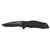 Kershaw Kuro Assisted Opening Pocket Knife 3.125" Partially Serrated Tanto Point 8Cr14MoV Black Oxide Blade Nylon Handle Black