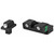 Meprolight Tru-Dot Sight Set 1911 Stake-On Wide Tenon Front and Colt Rear Cut Steel Blue Tritium Green