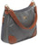 Bulldog Hobo Style Conceal Carry Purse with Holster Gray with Tan Trim