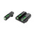 Truglo TFX Tritium/Fiber Optic Day/Night Sights Glock 20 21 25 28 29 30 31 32 37 40 41 White Outline Front/Rear Green