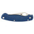 Spyderco Military 2 Pocket Knife 4" Drop Point CPM-SPY27 Satin Blade G-10 Handle Blue