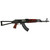 Zastava ZPAP M70 Semi Automatic Rifle 7.62x39mm 16.3" Blued Threaded Barrel Black Frame Blood Red Skeleton, Folding Stock