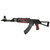 Zastava ZPAP M70 Semi Automatic Rifle 7.62x39mm 16.3" Blued Threaded Barrel Black Frame Blood Red Skeleton, Folding Stock