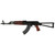 Zastava ZPAP M70 Semi Automatic Rifle 7.62x39mm 16.3" Blued Threaded Barrel Black Frame Blood Red Skeleton, Folding Stock