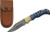 SZCO Rite Edge 3 Inch Lockback Pocket Knife Damascus Steel Blue Grooved