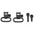 GrovTec Sling Swivel Set 1" Wood Screws Black