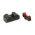 Zaffiri Precision HD Sight Set for Glock 17, 19, 22, 23, 24, 26, 27, 31, 32, 33, 34, 35, 36, 38 Steel Fiber Optic Front, Black Rear