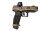 Canik TTI Combat 9mm Luger Pistol 4.6" Barrel 18+1 Round Burnt Bronze Slide Black Grip Burnt Bronze Frame Red Dot Sight