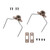 Unity Tactical Modular Attached Rail Kit Mark 2.0 with Ops Core Hardware FDE
