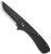 Outdoor Edge Razor VX1 EDC Folding Knife 3" Plain Black Oxide 420J2 SS Blade Black Anodized Aluminum Handle