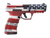 Breda/Dickinson RA9US 9mm Luger Pistol 4.25" Barrel 17+1 Round Black Steel Barrel, American Flag Cerakote Slide, American Flag Polymer Frame