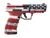 Breda/Dickinson RA9US 9mm Luger Pistol 4.25" Barrel 17+1 Round Black Steel Barrel, American Flag Cerakote Slide, American Flag Polymer Frame