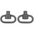 GrovTec Low Profile Heavy Duty Push Button Quick Detach Sling Swivel 1-1/4" Steel 2PK