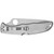 Spyderco Endura 4 Pocket Knife 3.8" Partially Serrated Leaf VG-10 Satin Blade Stainless Steel Handle Silver - Image 2