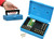 MTM Flip Top Match Ammo Box with Handle 22 Long Rifle, 22 Winchester Magnum Rimfire (WMR) 30-Round Plus Box Storage Plastic Blue