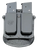 Fobus Paddle Double Magazine Pouch Single-Stack 9mm Luger or 45 ACP Polymer Black