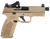 FN 509 Tactical 9mm Luger Pistol 4.50" Threaded Barrel 17+1/24+1 Round Flat Dark Earth Slide Flat Dark Earth Frame