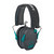 Walker's Razor Slim Low Profile Electronic Ear Muffs Black with Teal Accents