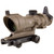 Trijicon ACOG TA01-D Rifle Scope 4x 32mm Tritium Illuminated Amber Crosshair 223 Remington Reticle with Iron Sights and TA51 Flattop Mount Cerakote Flat Dark Earth
