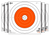 Ez-Aim 15496 Paper Bullseye Target 12x12 Inch White/Orange 12 Pack