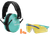 Walker's Razor Compact Youth and Women's Passive Earmuffs (NRR 23dB) Black/Teal