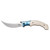 CRKT Ritual Assisted Opening Pocket Knife 4.37" Trailing Point 12C27 Sandvik Satin Blade Micarta Handle White