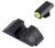 Night Fision Tritium Night Sight Set for Glock 42, 43, 43X Green Front, Yellow Outline, U-Notch Rear