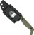 Cobratec Knives Kingpin Fixed Blade Knife 4" D2 Steel OD Green Blade