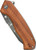 WOOD/DIMASCUS BLADE LINER LOCKCIVIVI KNIFE PLACOID 3.67" - Image 1