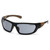 Pyramex Carbondale Shooting Glasses Black and Tan Frame/Grey Lens