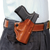 DeSantis Gunhide 019TA9PZ0 Mini Scabbard OWB Holster Tan Leather Belt Slide Right Hand
