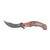 CRKT Ritual Compact Assisted Opening Pocket Knife 3.33" Trailing Point Sandvik 12C27 Stonewashed Blade Micarta Handle Brown - Image 1