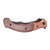 CRKT Ritual Compact Assisted Opening Pocket Knife 3.33" Trailing Point Sandvik 12C27 Stonewashed Blade Micarta Handle Brown