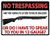 Rivers Edge No Trespassing Tin Sign 12x17