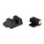 Night Fision Perfect Dot Night Sight Set Green Tritium/Yellow Outline Square Front Black U-Notch Rear for Canik TP9SF/TP9SF Elite/TP9SA