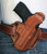 DeSantis M&P Shield 9 Tan Leather OWB Thumb Break Holster