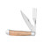 American Buffalo Knife & Tool Chuckwagon Pocket Knife 3.5" Clip Point 8Cr13MoV Satin Blade Wood Handle