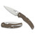 Spyderco Native Chief Pocket Knife 4.08 Inch Brown Canvas Micarta Handle