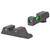 Trijicon DI Night Sight Set for Glock 17, 19, 22, 23, 24, 26, 27, 33, 34, 35 Steel Matte 3-Dot Tritium Green Fiber Optic with Black Retainer - Image 1